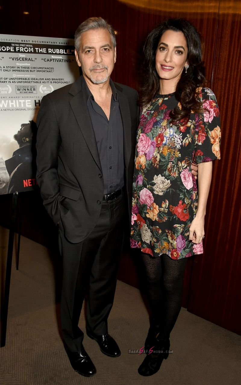 George and Amal Clooney at a Netflix special screening in London. (Photo: Getty Images)